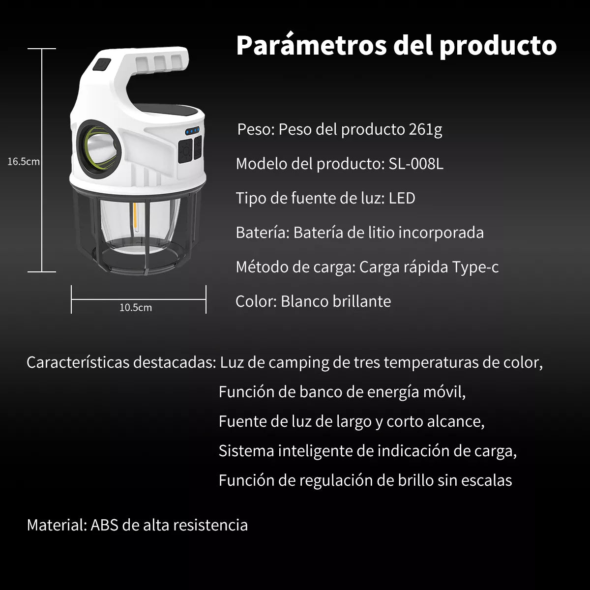 Lampara Solar impermeable multifunción