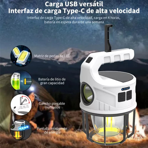 Lampara Solar impermeable multifunción