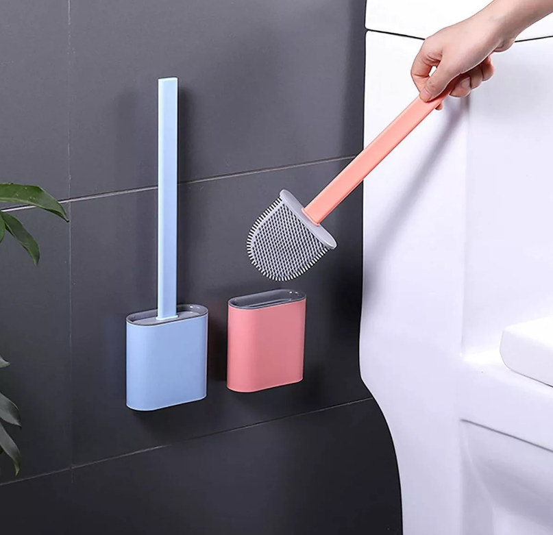 CEPILLO BAÑO SILICONA CON BASE PARA BAÑO