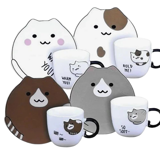 Set Taza Cerámica de Gato