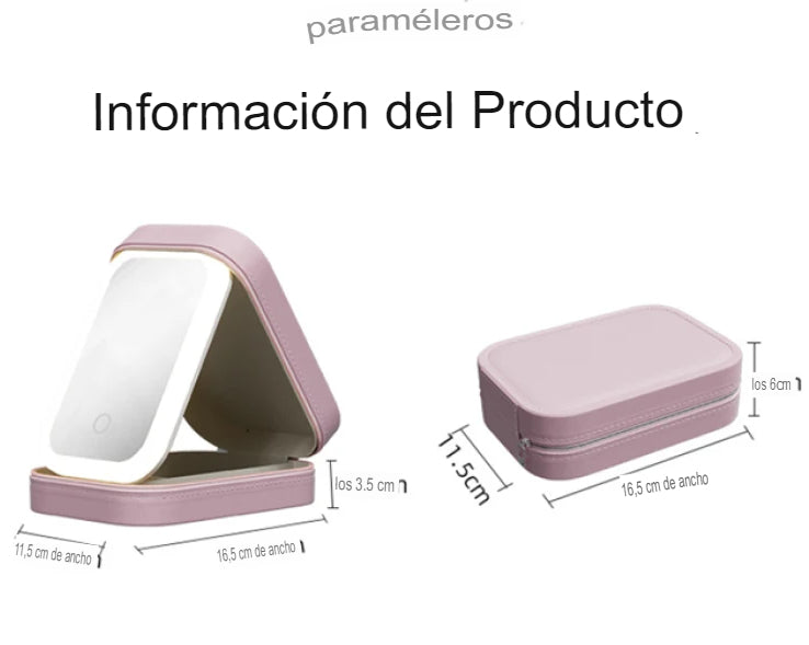 Organizador portatil con espejo led