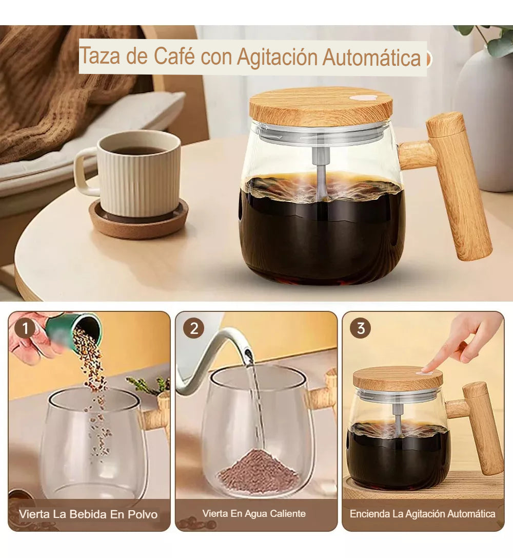 Taza Con Mezclador Automático