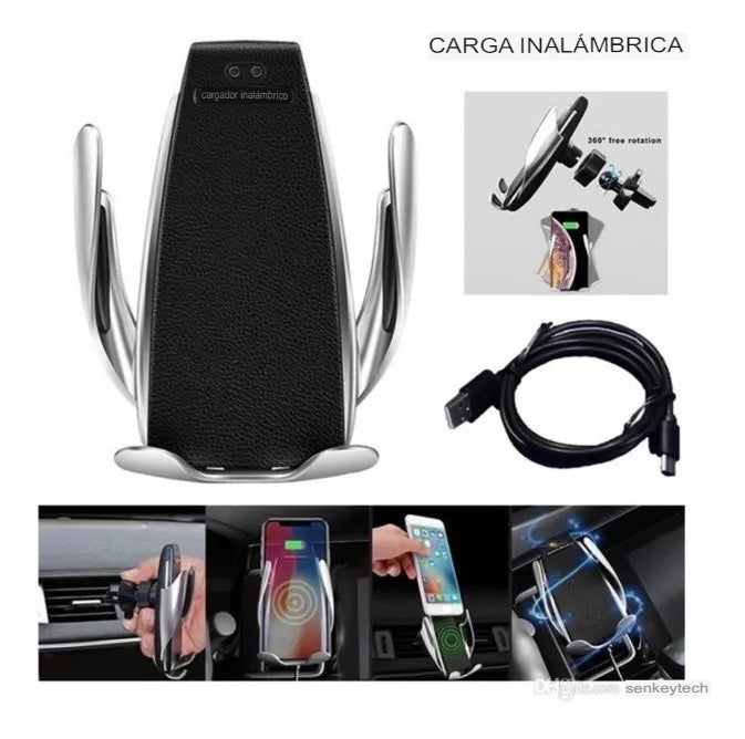 Soporte Auto con Cargador Inalámbrico