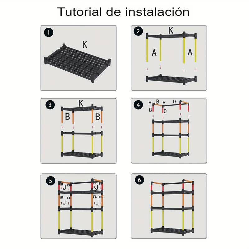 Estante de almacenar de mesa 3 niveles